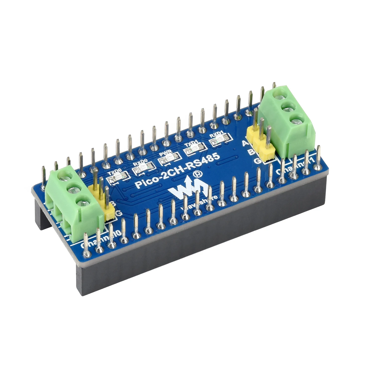 

2-Channel RS485 Expansion Module HAT Breakout Shield for RPI Raspberry Pi PICO W H WH RP2040 Development Board Accessories