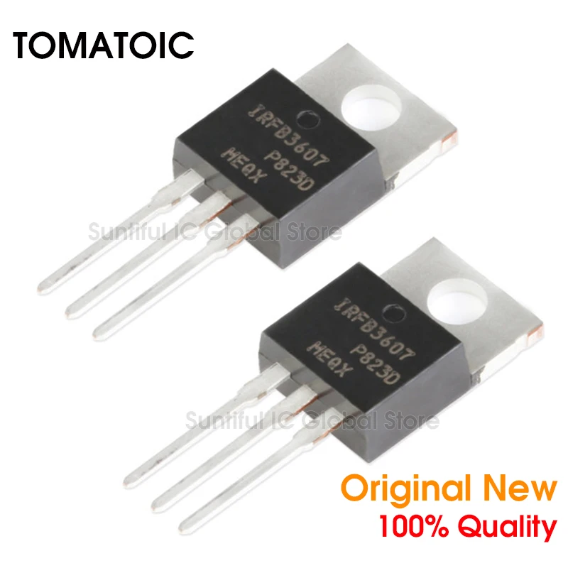 5 шт. IRFB3607PBF TO220 IRFB3607 TO-220 N-Channel MOSFET 75В 80A | Электроника