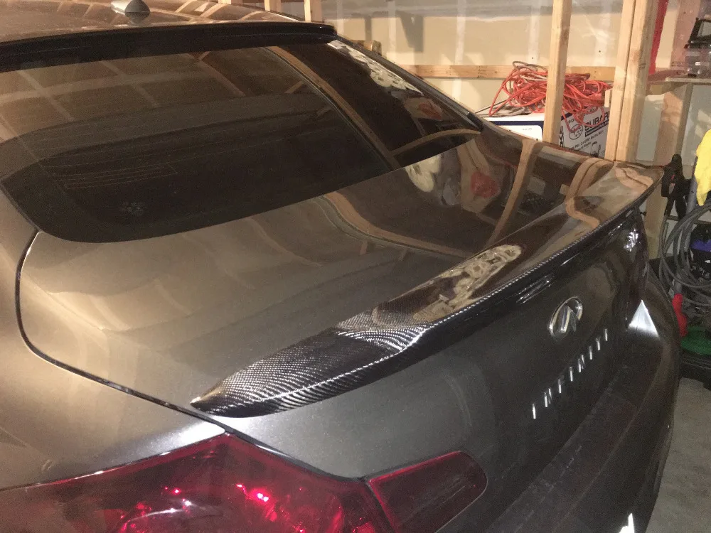Задний спойлер для багажника G37 углеродное волокно крыло Infiniti 4 Двери Седан 2009 2013