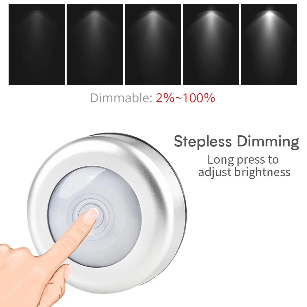 Сенсорный выключатель 6 элементов Регулируемая яркость для шкафа кухни