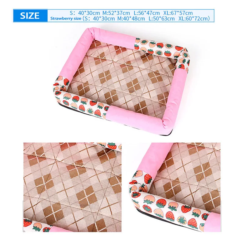 Мягкий коврик для собак кошек ледяной шелк подкладочная кровать многоразовые