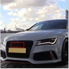 Глянцевая черная эмблема с логотипом для A3, A4, A4L, A6L, TT, Q3, Q5, Q7, A5, A7, RS3, RS4, RS5, RS6, передние и Средние Кольца, наклейка на гриль