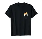 Милая рубашка владельца Шиба-ину, собака в кармане, подарок любимой собаки, новая брендовая мужская одежда в стиле хип-хоп, модные футболки с коротким рукавом