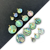 2pcsbag natural abalone shell pendant necklace jewelry charm shell charm ladies making jewelry necklace bracelet supplies gift