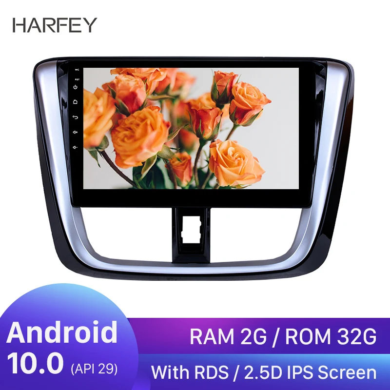 Harfey 10 1 &quot2din Android 0 автомобильное радио для 2014 2017 TOYOTA VIOS Yaris сенсорный экран