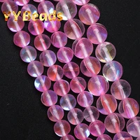 natural austria magenta crystal moonstone glitter beads 6 12mm round loose charm beads for jewelry making diy women bracelets