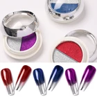 Блестки серебристые, синие, красные, 0,6 гкор., два цвета, однотонные, зеркальные, металлик, блеск для ногтей, декоративный гель Полировочная пыль
