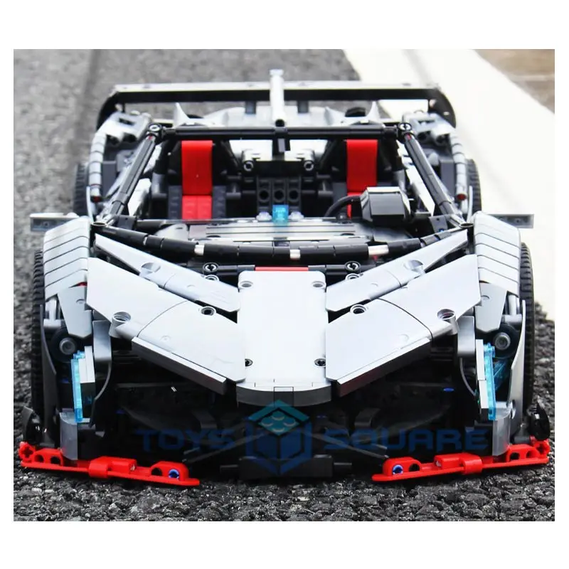 

The 1:10 Gray Veneno Super Speed Sports Racing Car MOC Bricks Model Building Blocks Set Gifts Educational Toys For Children