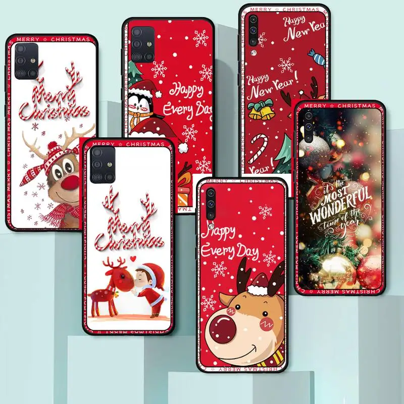 

Merry Christmas deer Phone Case For Samsung galaxy A S note 10 7 8 9 20 30 31 40 50 51 70 71 21 s ultra plus