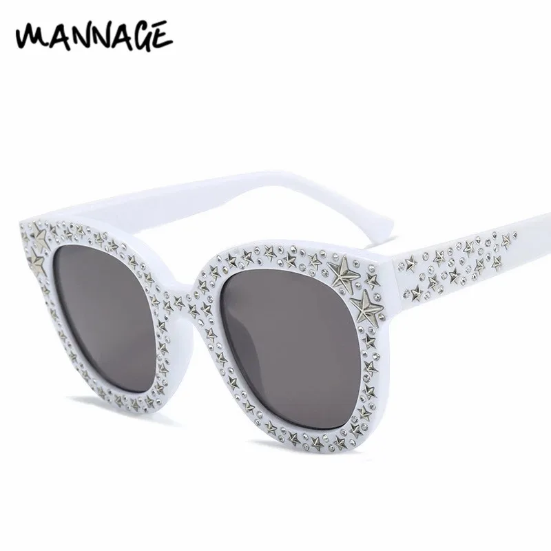 Стразы украшенные Квадратные Солнцезащитные очки женские роскошные