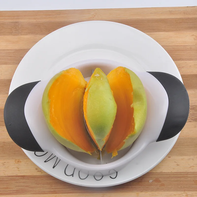 

Kitchen Fruit and Vegetable Gadgets Stainless Steel Fruit Cutter, Creative Mango Fruit Cutting Divider, Melon and Fruit Pitting