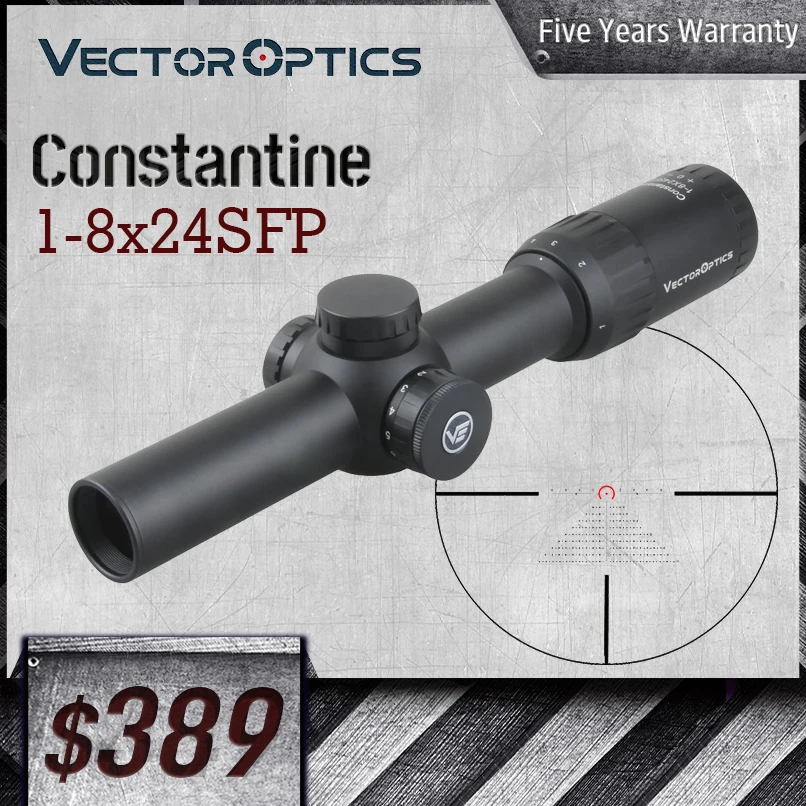 Оптический прицел с векторным увеличением коэффициентом увеличения 1/10 мил IPX6