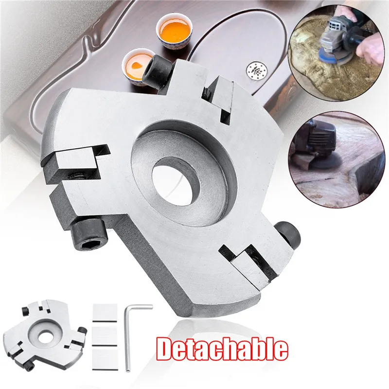 H16 90mm Wood Carving Disc Woodworking Detachable Grinder Three Blade Root Milling Cutter Cemented Carbide | Инструменты