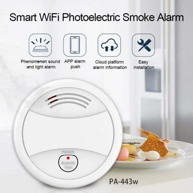 Практичный Wi-Fi детектор Интеллектуальный дымовой сигнализации домашний независимый отель умная жизнь Интеллектуальный дымовой сигнализации