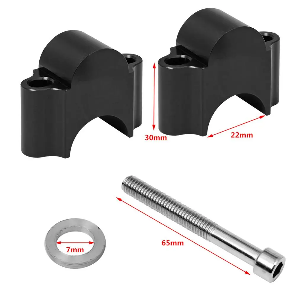 

Motorcycle Handlebar Riser Bar Mount Handle Clamp Universal 28mm 1 1/8" 22mm 7/8" For Honda For BMW R1200gs For MT07 MT09