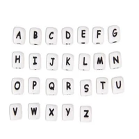 yooap 12mm diy letter silicone beads english alphabet beads baby teether teething necklace silicone teething beads