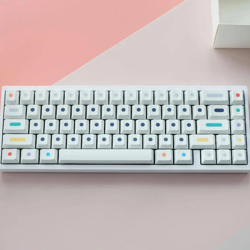 

Dots Keycaps Cherry Profile PBT Sublimation White Mechanical Keyboard Keycap 119 Keys Compatible with MX Switches