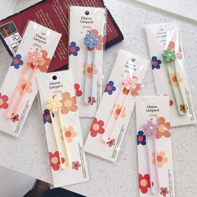 Женский короткий шнурок с цветочным рисунком аксессуары для ключей USB милый всех
