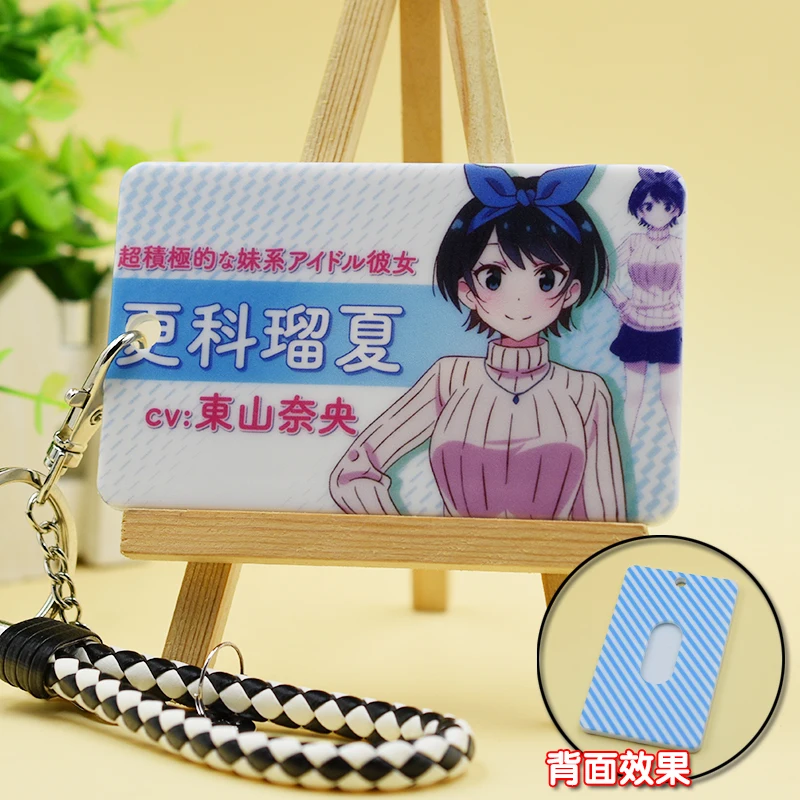 

Girl Rent A Girlfriend Mizuhara Chizuru Cosplay ABS Student ID Bus Bank Card Holder Keychain Card Case Cover Pendant Toy Gift