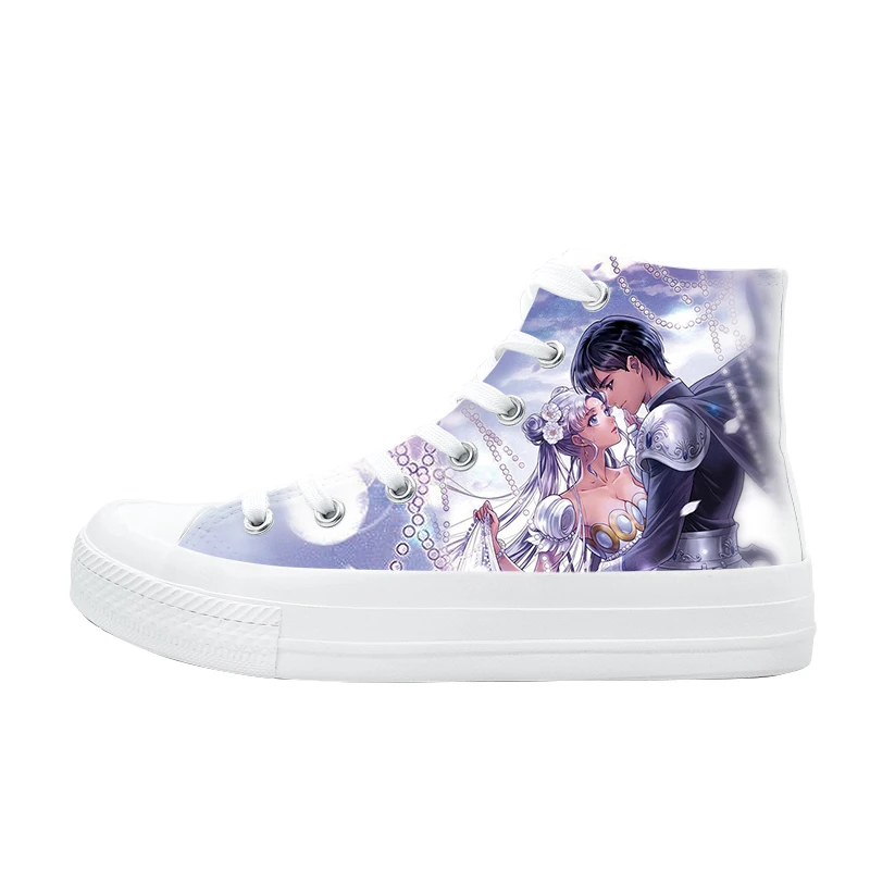 

Unisex Anime Cos Sailor Moon Chiba Mamoru Graffiti Shoes Casual Canvas Shoes Tsukino Usagi Flats duck shoes plimsolls