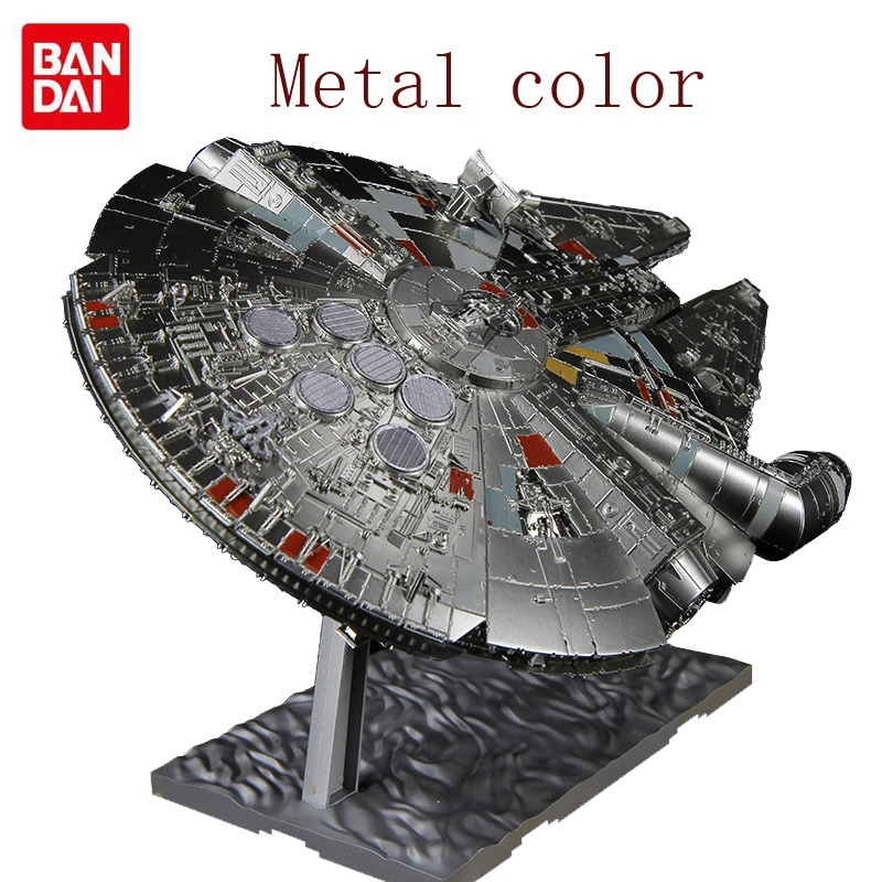

Bandai 23,5 см Звездные войны металлический цвет Сокол Тысячелетия 1/144 Сборная модель аниме экшн-Фигурки Коллекция декоративные игрушки подарок