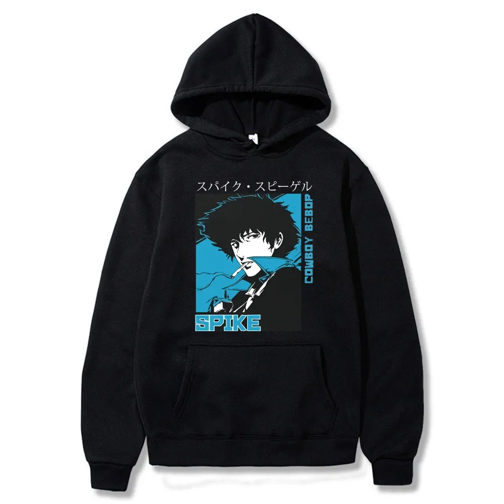 

100%COTTON 90s Classic Japanese Anime Cowboy Bebop Hoodie 2021 Men Fashion Casual Hoody Spike Spiegel Print Devil Hoodie