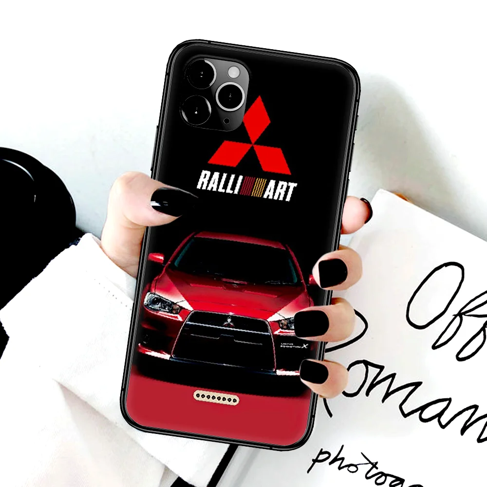 

Mitsubishi Luxury Car Phone Case For Iphone 4 4s 5 5S SE 5C 6 6S 7 8 Plus X XS XR 11 12 Mini Pro Max 2020 black Coque 3D Prime
