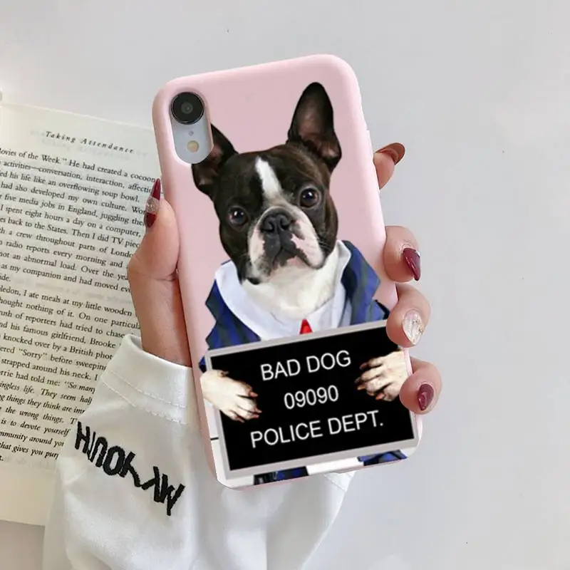 

bad dog Phone Case Original Liquid Silicone Phone Case For iphone 11 Pro Max X XS Max XR 7 8 6 6S Plus Couples TPU Cases Capa