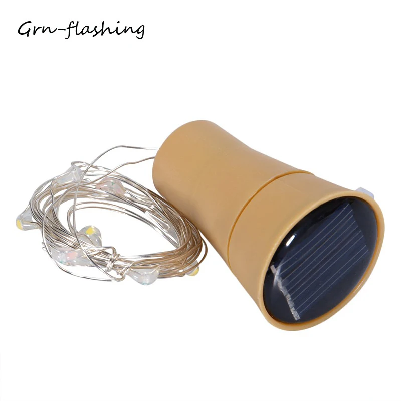 1 шт. Солнечный светодиодный струнный светильник s Серебристая проволока бутылка