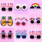 Забавные очки на день рождения, Симпатичные свеча, новинки, летние солнцезащитные очки для гавайской вечерние, реквизит для детской фотобудки на день рождения