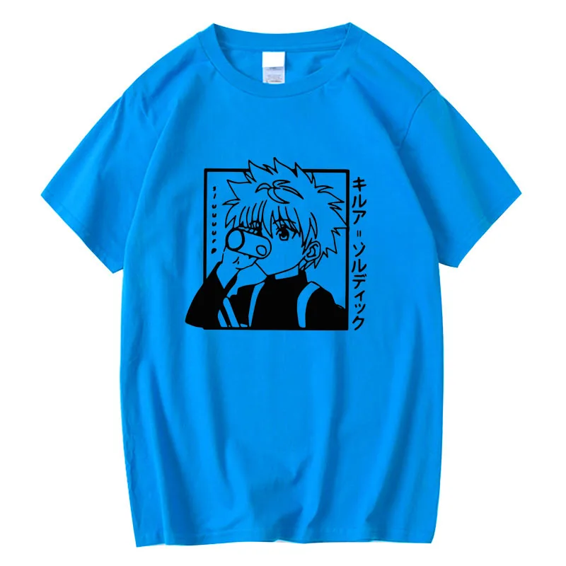 Футболка с принтом японского аниме Hunter X Kilua мужская и женская летняя модная