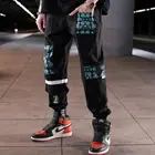 Шаровары мужские с принтом, повседневные Джоггеры в стиле хип-хоп, модные брюки с эластичным поясом, летняя уличная одежда