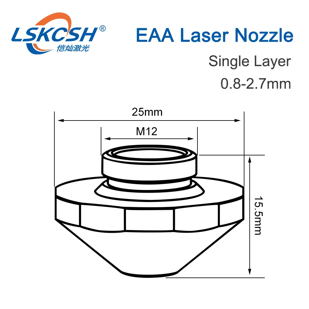 LSKCSH 10 шт./лот, новое однослойное сопло EAA Trulaser 0,8-2,7 мм для волоконно-резочных машин 5030