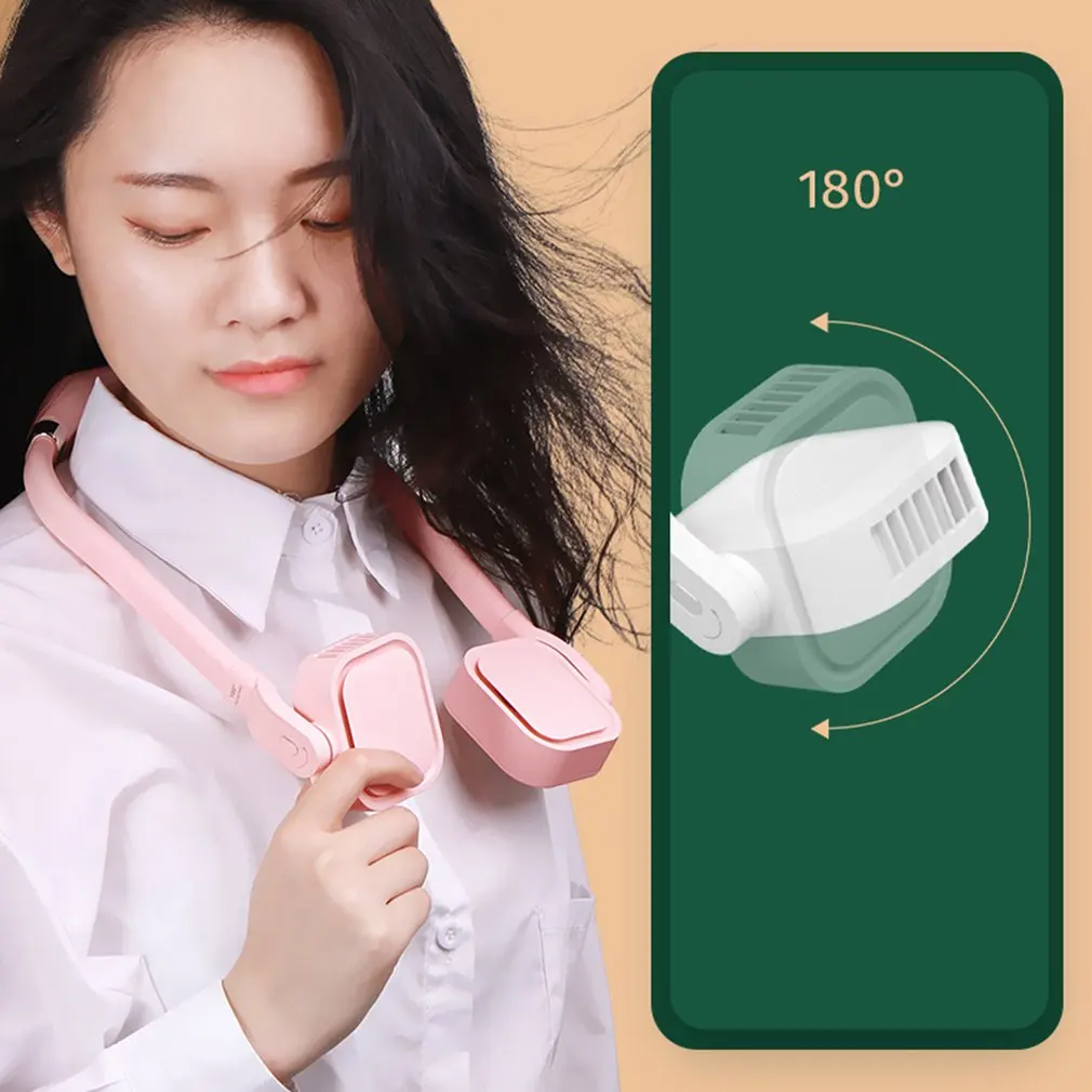 

Portable Neck Fan Hands Free Bladeless Fan 4000mAh USB Rechargeable Wearable Personal Leafless Fan Handheld Cooling Mini Fan