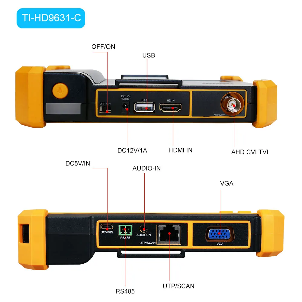 Pegatah 5 inch monitor cctv tester Portable mini for Video surveillance Ahd camera 4k On-camera video | Безопасность и защита