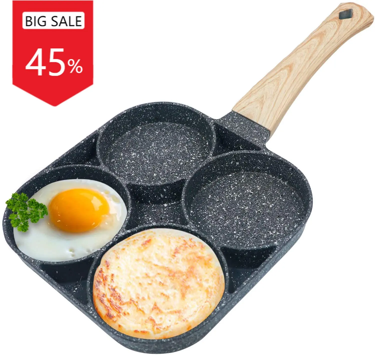 

Egg Frying Pan Nonstick Pancake Pans 4-Cups cookware Pancake Omelette Pan Aluminium Alloy Egg cooker
