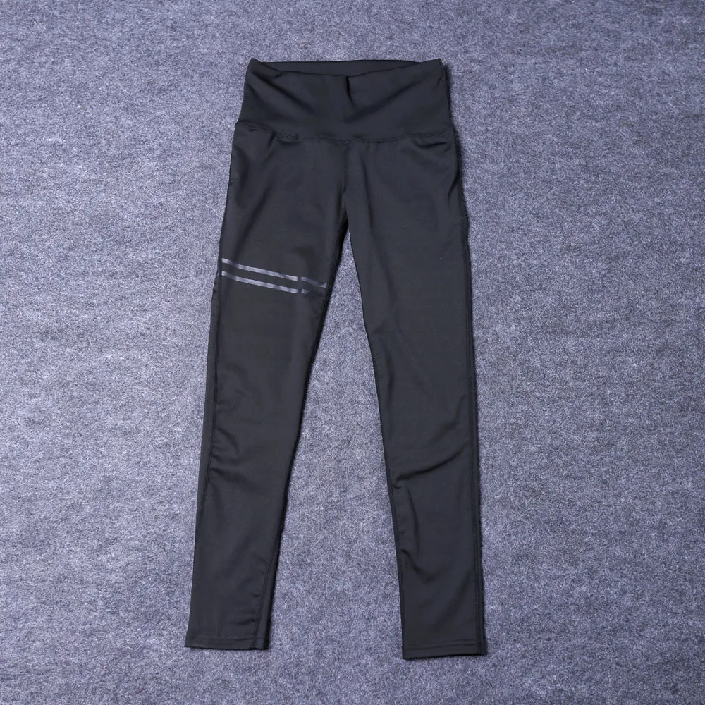 Лоскутные однотонные женские спортивные брюки с высокой талией Леггинсы для