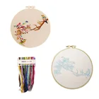 Набор для вышивки крестиком, Набор для творчества сделай сам в китайском стиле, с обручем, с принтом, для шитья, рукоделия