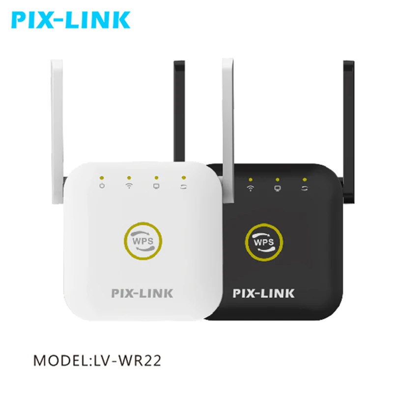 

PIXLINK WiFi Repeater Pro 300M Amplifier Network Expander Power Extender Roteador 2 Antenna For Router Wi-Fi Range Expend