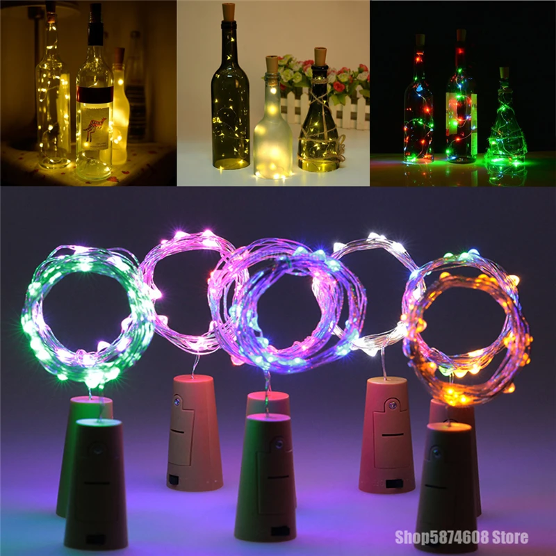 Винная бутылка струнный светильник s Led Сказочный светильники пробка медная