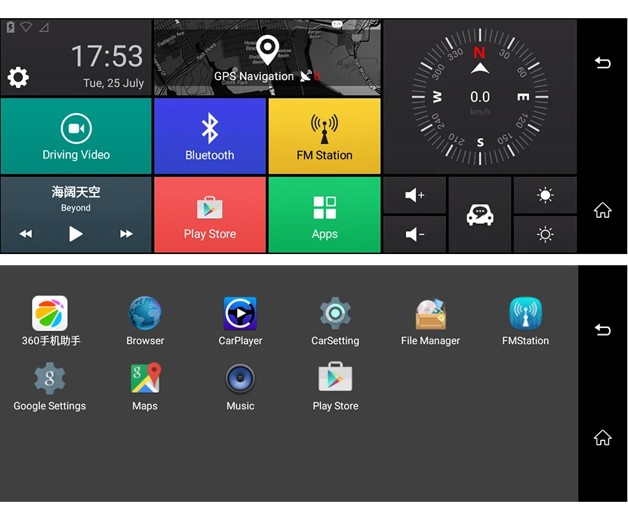 Anfilite E31 Pro 4G Автомобильная камера gps 7," Android 5,1 Автомобильные видеорегистраторы gps навигация видеорегистратор парковки мониторинг грузовика gps навигатор