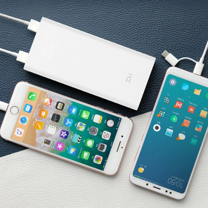 Z mi power bank Bank 20000 мА/ч быстрая зарядка QC3.0 Xiao батарея двойной USB 27 Вт QB822 для iPhone iPad