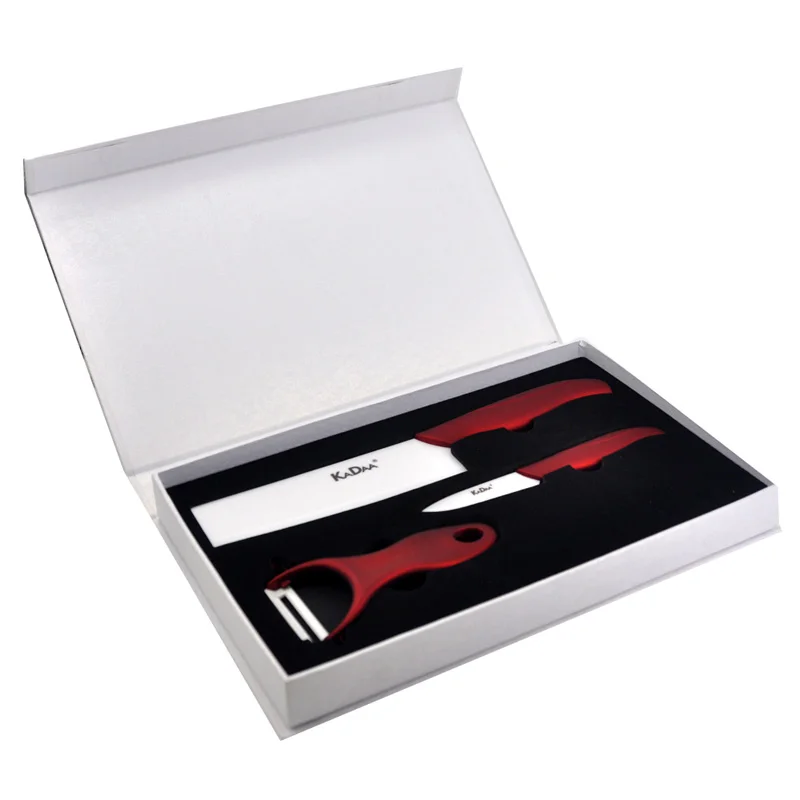 

3pcs Kitchen Knife Set Ceramic Knives Peeler Ceramic Vegetable Knife Utility Fruit Knife Chef Knife Set Gift Box