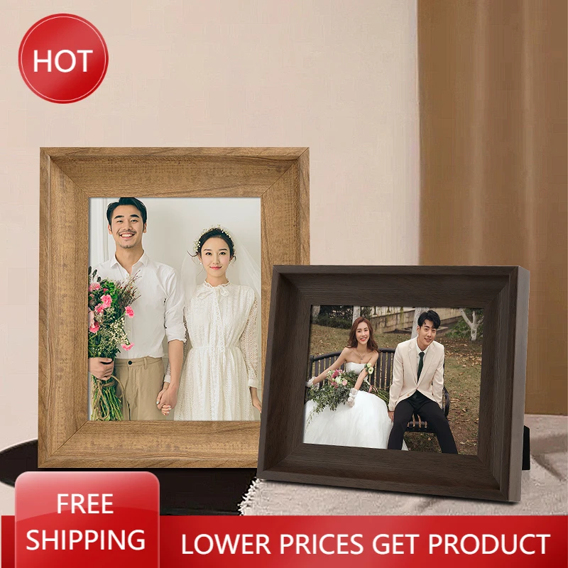 

Luxury Simplicity Photo Frame Setting Table Ornaments Wood Photo Frame Father Day Family Wall Friends Frame Nordic Decor AG50XK