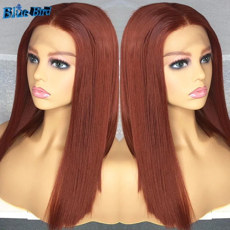 BlueBird Short Bob Wigs Futura Hair 350# Color 13x4 Synthetic Lace Front Wigs For Women Heat Resistant Synthetic Lace Front Wigs