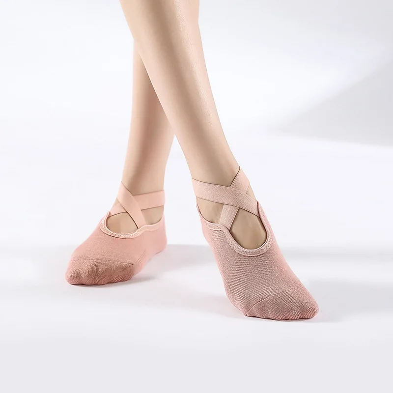 New Women High Quality Bandage Yoga Socks Anti-Slip Quick-Dry Damping Pilates Ballet Socks Good Grip For Women Cotton Socks
