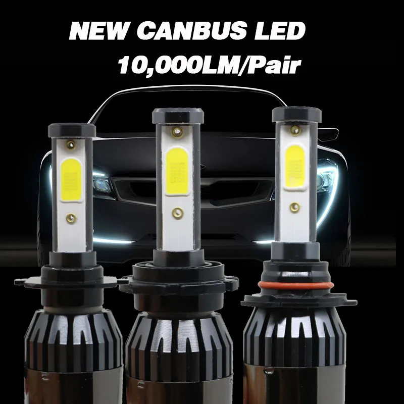 Мини Автомобильная фара H7 Canbus светодиодный D2S H11 H8 9005 HB3 9006 HB4 автомобильные лампочки 6000K фары DC 12V Авто мотоциклетная противотуманная фара 12V