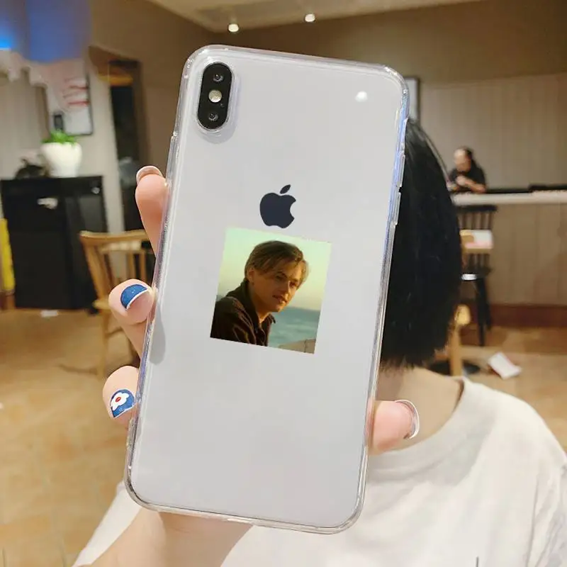 

actors Leonardo DiCaprio Aesthetic art Phone Case Transparent soft For iphone 5 6 7 8 11 12 s c se plus mini x xs xr pro max
