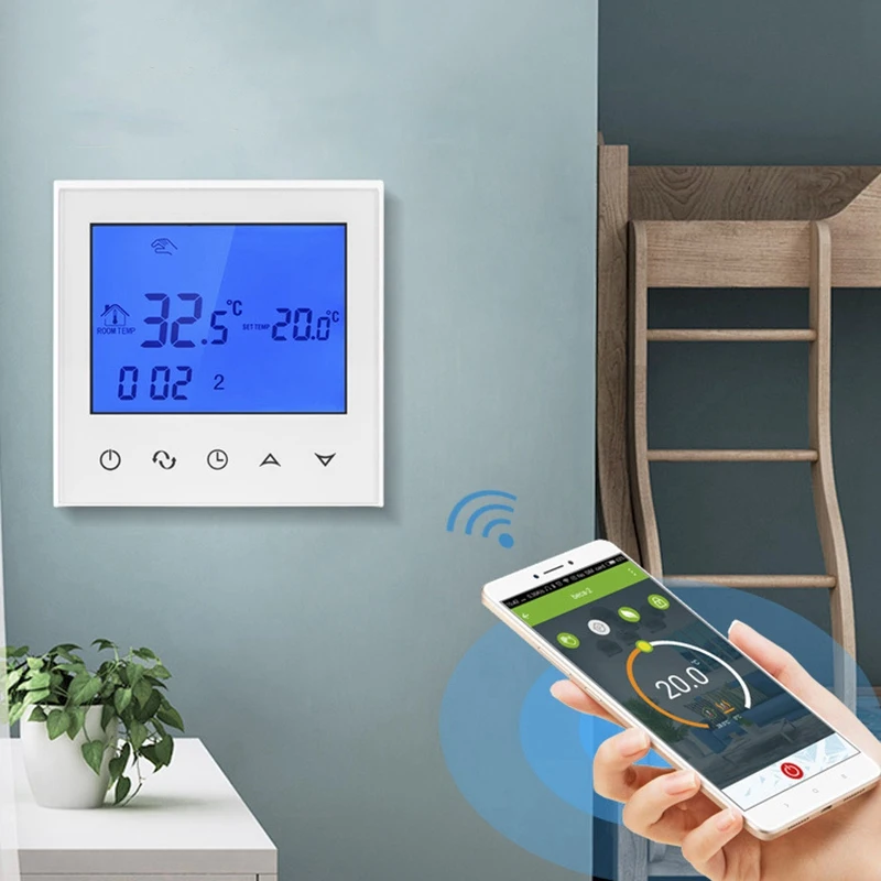 

Lcd Press Sn Digital Wireless Temperature Thermostat Room Underfloor Wifi Heating Controller Thermoregulator(16A)