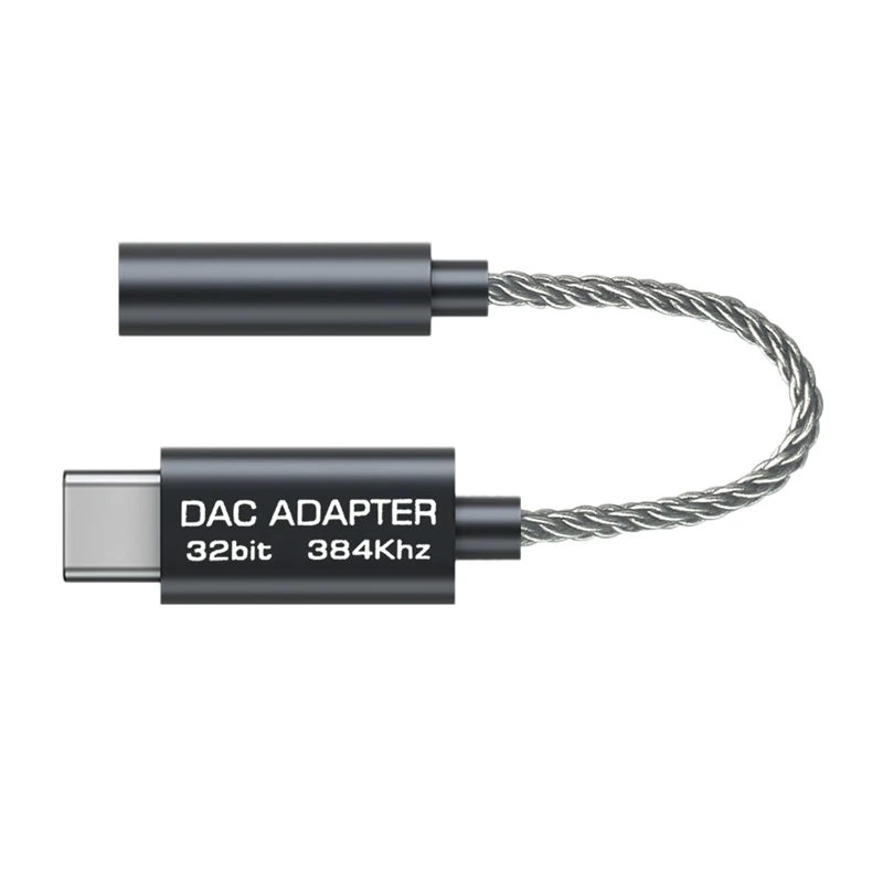 Кабель Переходник USB C на 3 5 мм адаптер для подключения наушников Hi Fi 384 кГц/32Bit типа